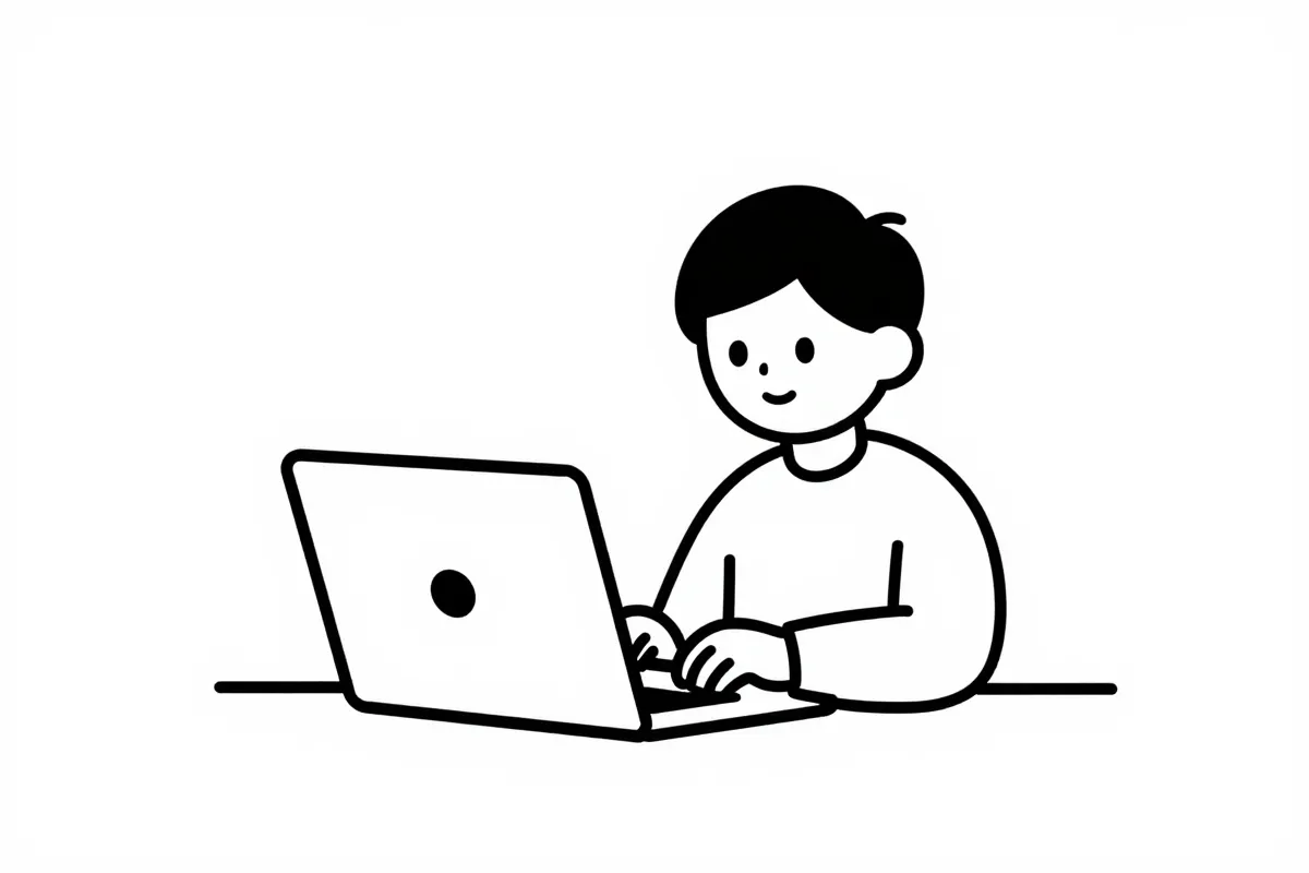 A person smiling while coding on a laptop in a cozy home office, representing non bootcamp paths to software developer