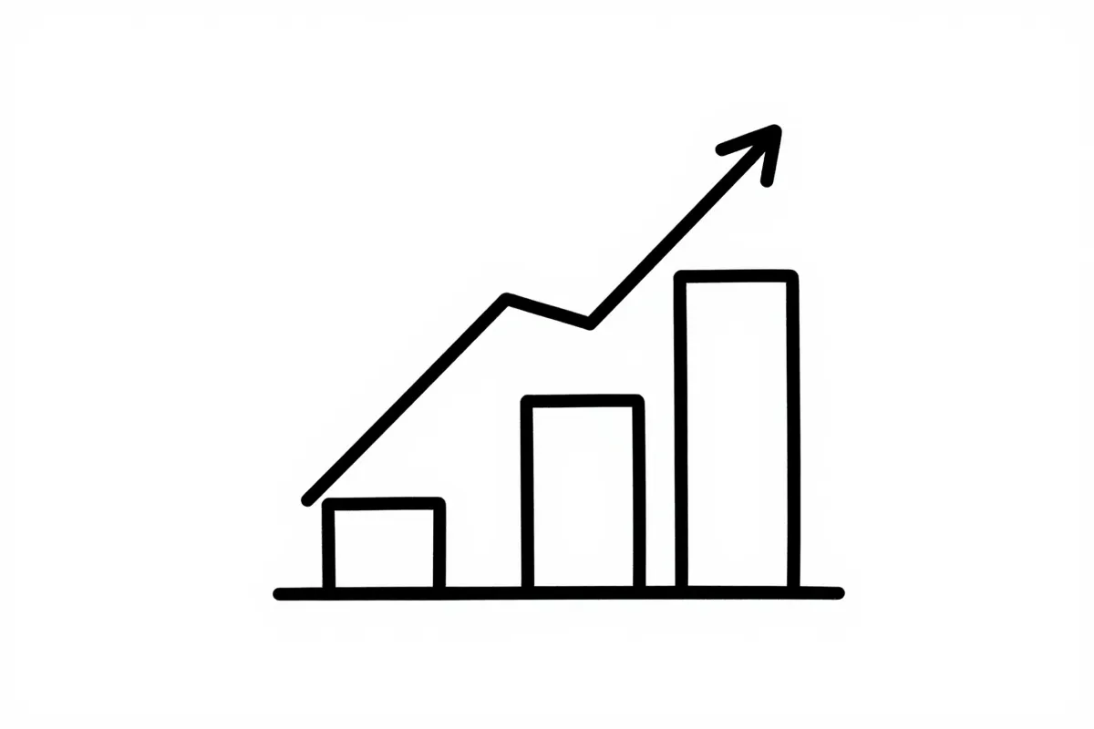 Bar chart showing tech job growth from 2020 to 2026 with upward trend
